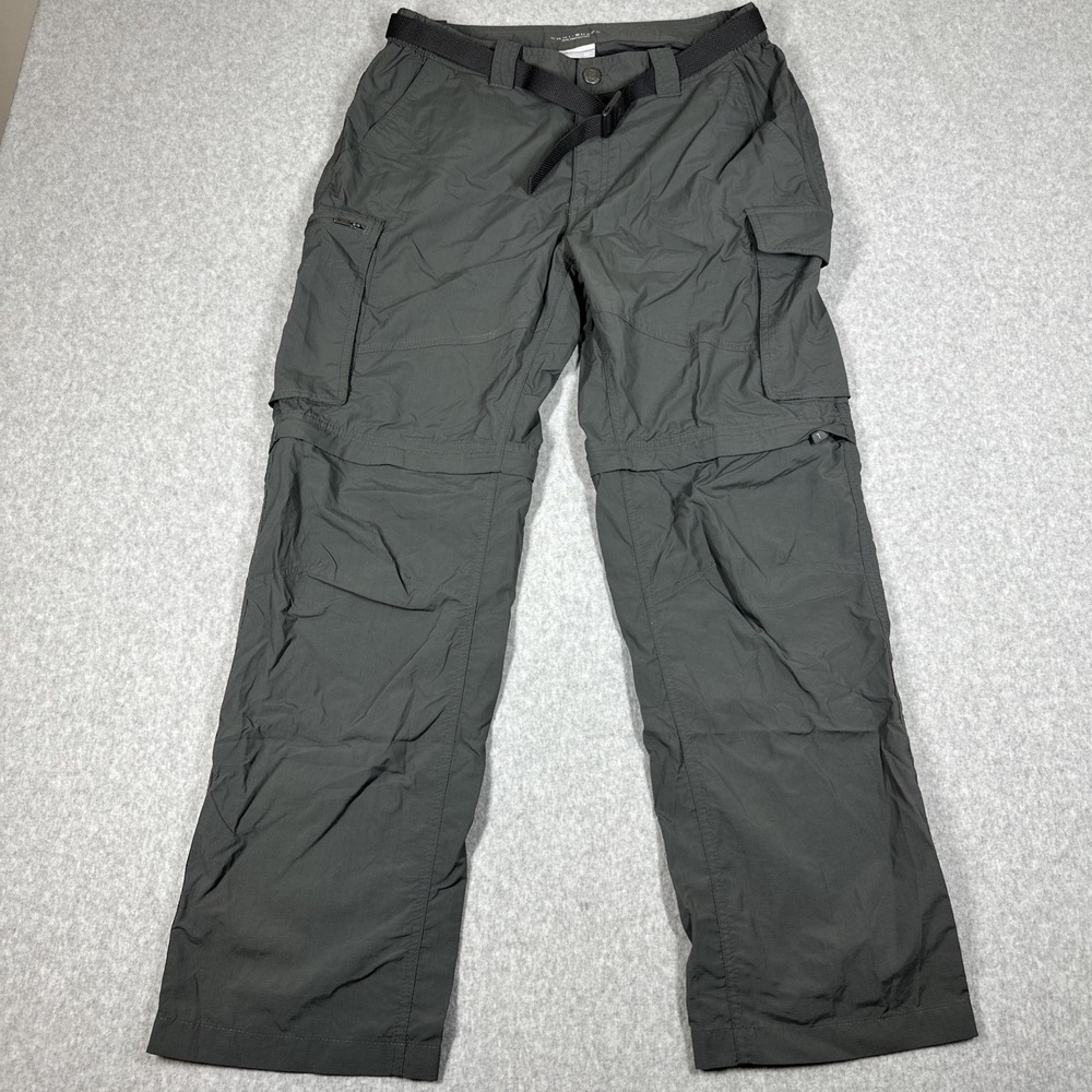 Columbia Omni Shade Convertible Pants Men's 34x30 Gray Cargo Gorpcore Hiking